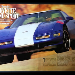 1996 Chevy Corvette Grand Sport Original Magazine Road Test