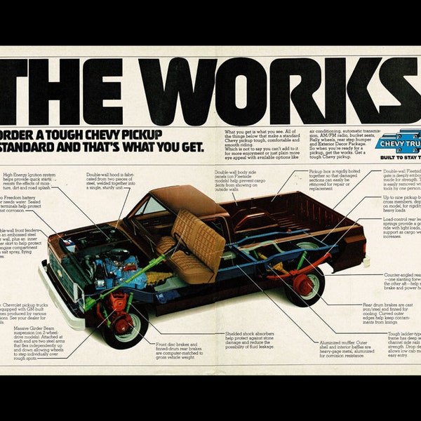 1978 Chevy Pick Up Truck Original Magazine Ad