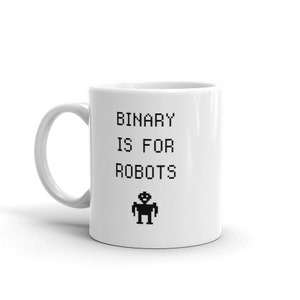 Non-Binary Mug, Gender Nonbinary Gift, Cute Gender Pronouns Mug - "Robots"