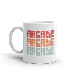Arcade Game Gift – DISTRESSED PRINT –  Retro Gift / Arcade Mug / Retro Coffee Mug