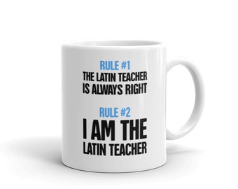 Caneca de professor de latim/presente engraçado para professores de latim