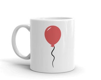 Taza de película de terror / Red Balloon Regalo para los entusiastas de la película de terror