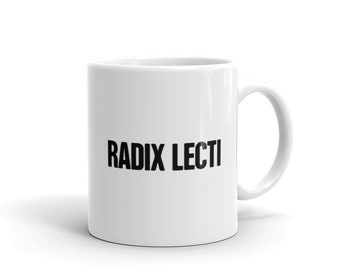 Caneca para professor de latim / presente engraçado para professores de latim - "Radix Lecti"