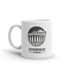 Distressed Athens Mug / Acropolis at Athens Gift / Ancient Greek Mug & Greece Mythology Gift