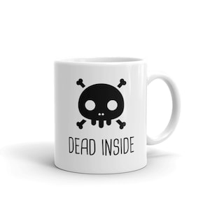 Emo Mug / Funny Emo Gift For Pop Punk, Hardcore, Post Punk, & Emocore Musicians - &quot;Skull&quot;