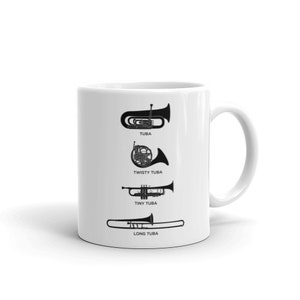 Tuba taza / divertido tuba jugador regalo para marching band, orquesta, & band Camp