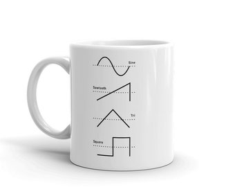 Cool Synthesizer Mug, Modular Synth Gift, Electronic Music Producer Mug, Audio Engineering Gift