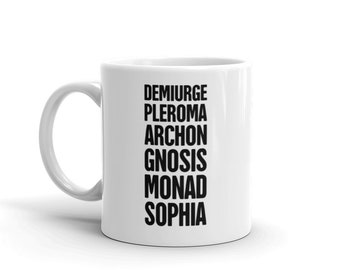 Caneca Gnosticismo / Presente Gnóstico para Gnósticos / Caneca Gnóstica Demiurgo – Arconte, Pleroma, Mônada, Sophia