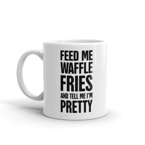 Wafel Friet Cadeau / Grappige Wafel Fry Mok / Waffle Fry Lover Foodie Mok - &quot;Pretty&quot;