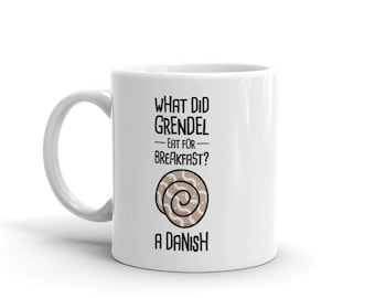 Beowulf Mug, English Teacher Gift, Epic Poem Beowulf Gift, Medieval Literature Mug