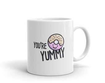 Caneca namorada/presente de aniversário de dia dos namorados para ela/amante de donuts caneca fofa para namorada – "Gostoso"