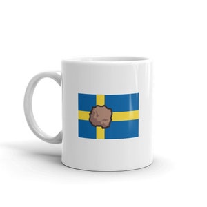Caneca sueca engraçada/almôndega de bandeira sueca/presente para suecos e fãs da Suécia
