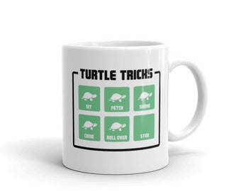 Pet Turtle Mug / Funny Turtle Gift for Reptile Lovers – "Turtle Tricks"