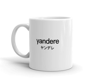 Yandere Mug, Funny Vaporwave Anime Gift, Waifu Yandere Gift, Creepy Japanese Anime & Manga Mug