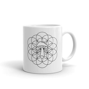 Sacred Geometry Mug / Psychedelic Gift for Mushroom Lovers