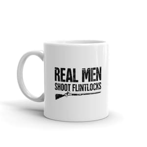 Distressed Print Flintlock Mug / Gift For Civil War Reenactors, Relic Collectors, & Historians