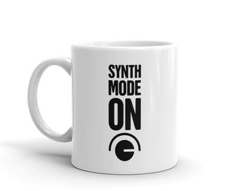 Synthesizer Mug / Funny Synthesizer Gift / Gift For Synth Players & Electronic Music Producer - "Synth Mode"