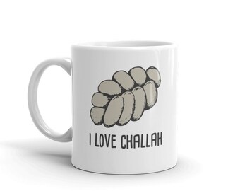White Challah Gift / Funny Jewish Mug / Sabbath Gift / Shabbat Gift