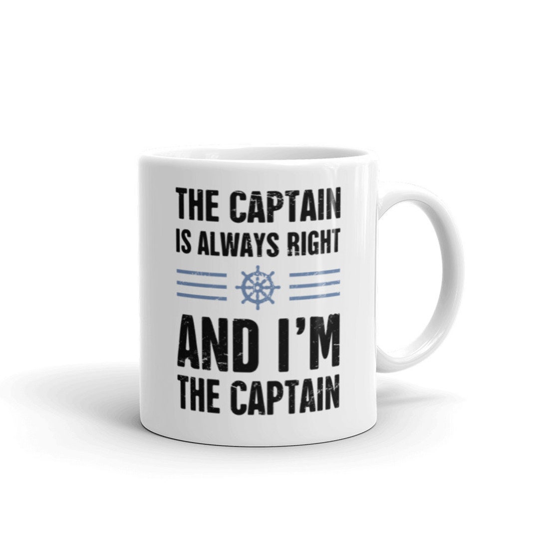 Boat Captain Mug / Funny Pontoon Captain Gift for Sailers & Sailing ...