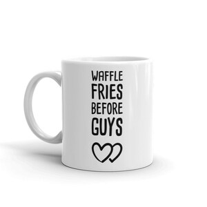 Wafel Friet Cadeau / Grappige Wafel Fry Mok / Waffle Fry Lover Foodie Mok - &quot;Before Guys&quot;