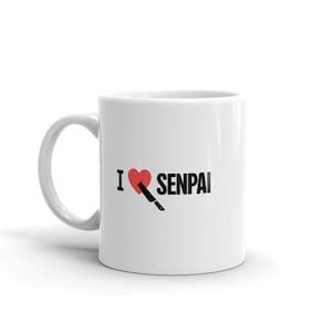 Senpai Yandere Becher, lustige Anime Geschenk, Waifu Yandere Geschenk, gruselige japanische Anime & Manga Becher