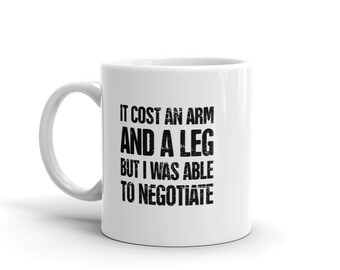 Distressed Leg Amputee Mug / Leg Amputation Surgery Gift / Amputated Leg Recovery Present