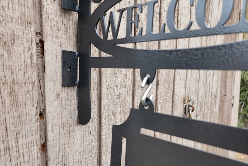 24in Sign Hanger With Address Plate. Personalized With Your Address