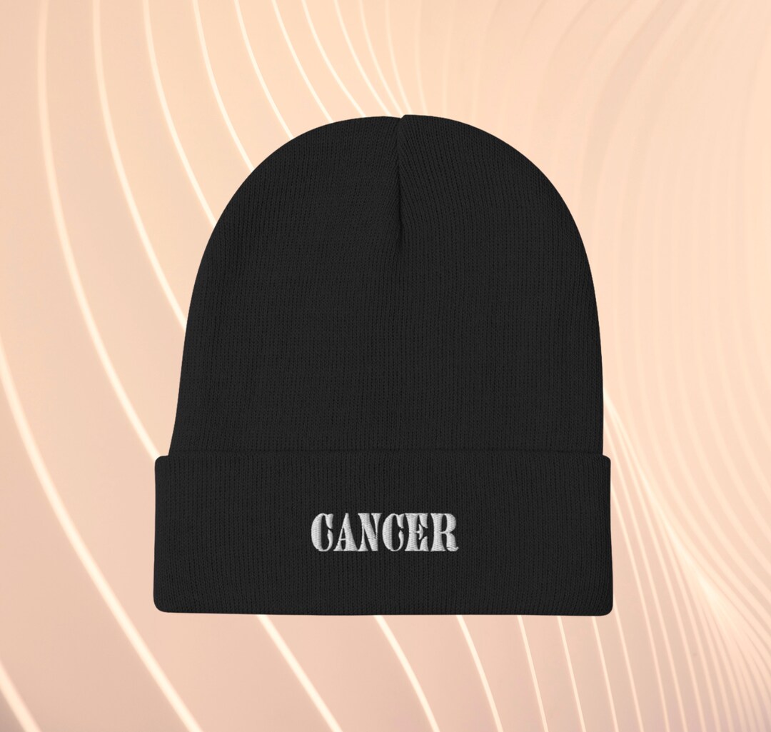 Cancer Beanie Cancer Embroidered Beanie Astrology Beanie Etsy UK
