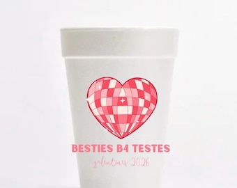 Galentines Custom Foam Cups, Personalized Party Favors, Valentines Day Party Favors, Valentine’s Day, Galentines