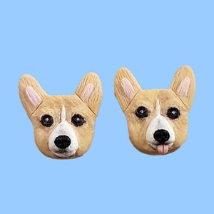 Tiny Corgi Stud Earrings, Cute Dog Gifts For Women