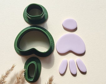 Pebble Polymer Clay Cutter Set, 3D Printed, Multiple Sizes