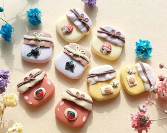 Jam Jar Stud Earrings Strawberry Earrings Mushroom Honey Bee Hive Blueberry Earrings Cottagecore Jewelry Miniature Food Jewelry