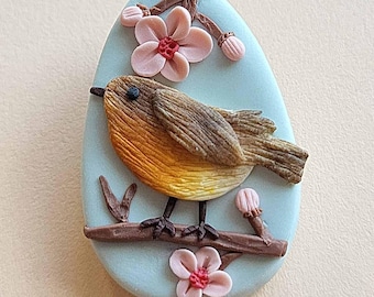 Cute Bird Brooch • Handmade Clay Brooch • Nature Inspired • Bird Gifts For Her