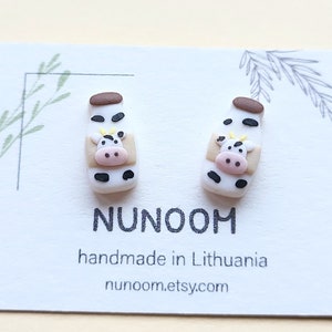 Tiny Milk Bottle Stud Earrings | Cute Beverage Jewelry | Christmas Gift For Girlfriend