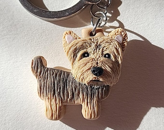 Cute Yorkie Keychain, Yorkshire Terrier Keyring, Unique Christmas Gifts For Yorkie Lovers, Stocking Stuffer