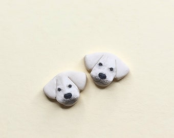 Tiny Labrador Stud Earrings, Cute Labrador Gift, Polymer Clay Earrings, Dog Lover Gift