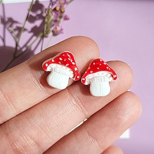 Mushroom Earrings • Cottagecore Jewelry • Forest Jewellery • Statement Earrings • Whimsical And Fun • Mushroom Lover Gift For Women