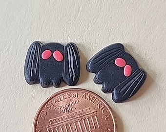 Mothman Ohrstecker • Polymer-Ton • West Virginia • Halloween Schmuck