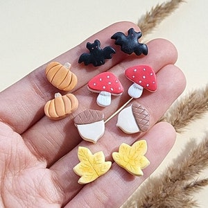 Handgemachte Polymer Clay Charms, Mix And Match, Kürbis, Pilz, Eichel, Ahornblatt, Herbst, Herbst, nett und Spaß