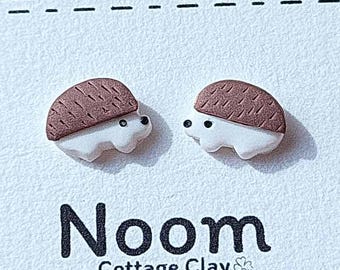 Hedgehog Stud Earrings, Cute Hedgehog Lover Gifts For Her, Woodland Animal Jewelry