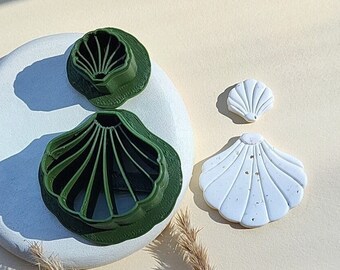 Shell Polymer Clay Cutter Set, 3D Printed Cookie Cutter, Multiple Sizes, Organic