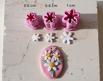 Micro Daisy Flower Polymer Clay Cutter • 3D Printed Clay Cutter • Organic Cookie Cutter • Multiple Sizes