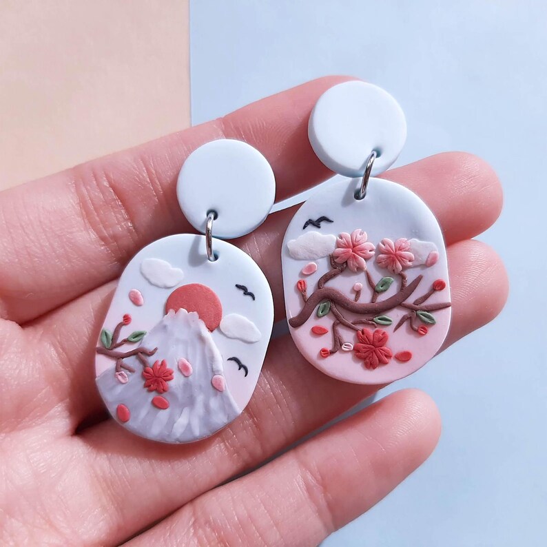 Spring Flower earrings handmade