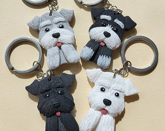 Cute Schnauzer Keychain • Schnauzer Lover Gifts