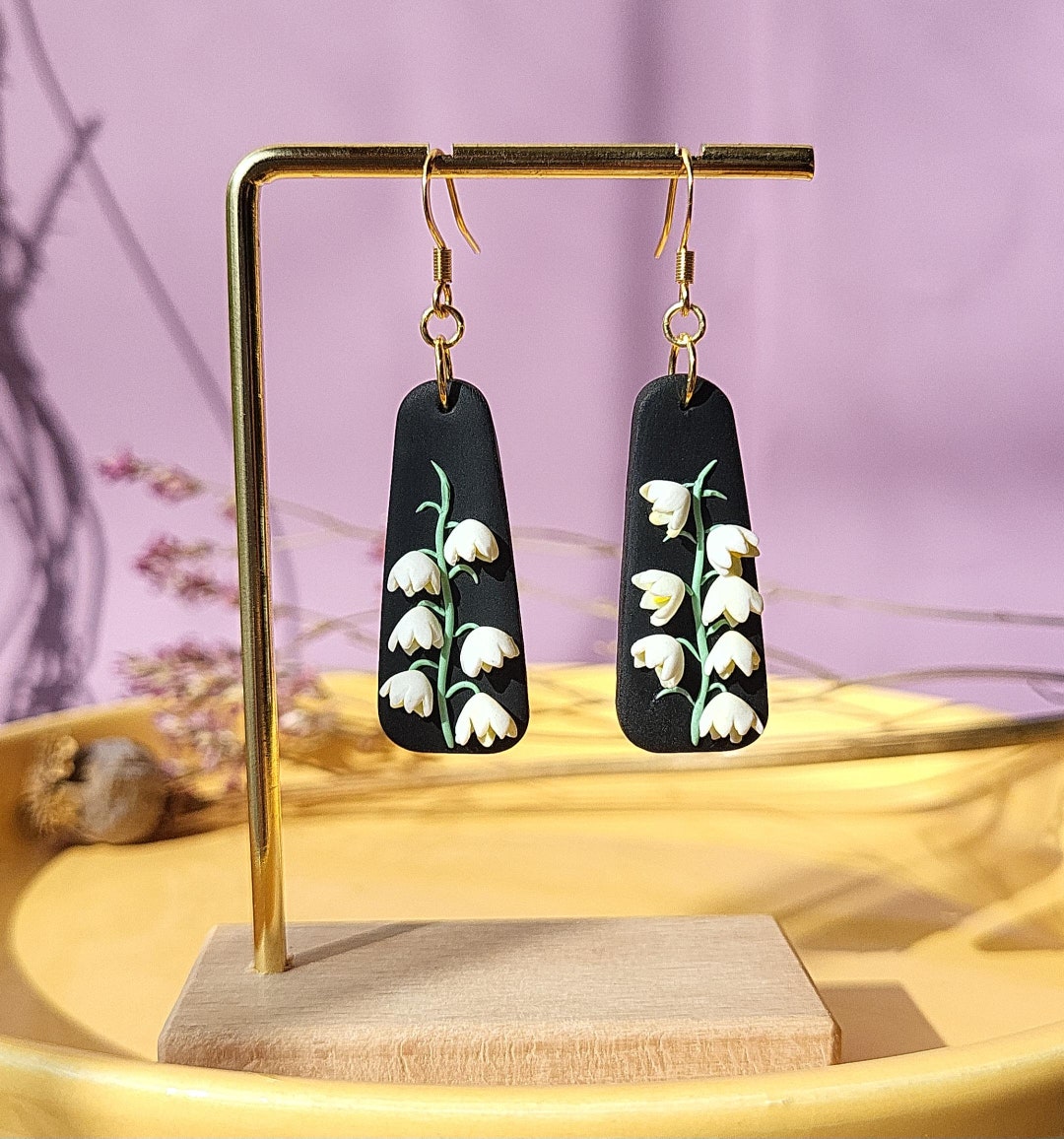スズランのイヤリング、春の花のイヤリング - Etsy 日本