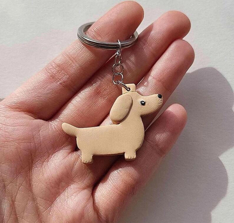 Dachshund Keychain, weiner dog presents, sausage dog gifts image 6