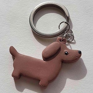 Dachshund Keychain, weiner dog presents, sausage dog gifts image 7