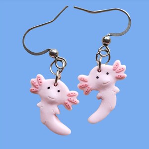 Cute Axolotl Earrings,  Unique Axolotl Gifts For Women, Ocean Creature Jewelry