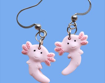 Boucles d'oreilles Axolotl