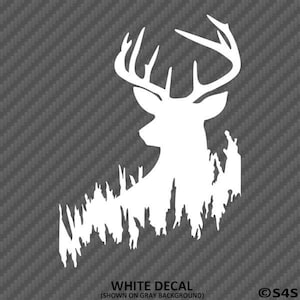 Sticker vinyle chasse au cerf de Virginie Hunter Buck - Couleur au choix